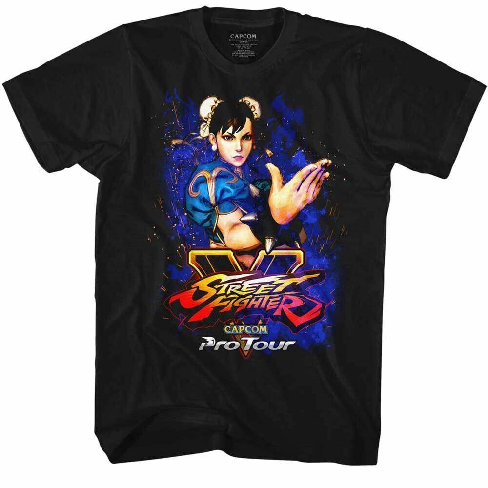 Street Fighter Pro Tour Cnl Черная футболка для взрослых Унисекс футболка