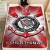 1Pc SC Corinthians Paulista Print Flannel Blanket High Quality Warm Comfortable Cover for All Seasons Perfect for Gifts Home Decor