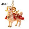 Indoor Holiday Decorations 2D Flat Christmas Sheep Hanging Ornament with Lanyard, Acrylic Office Tree Pendant for Home Party Festive Decor And
