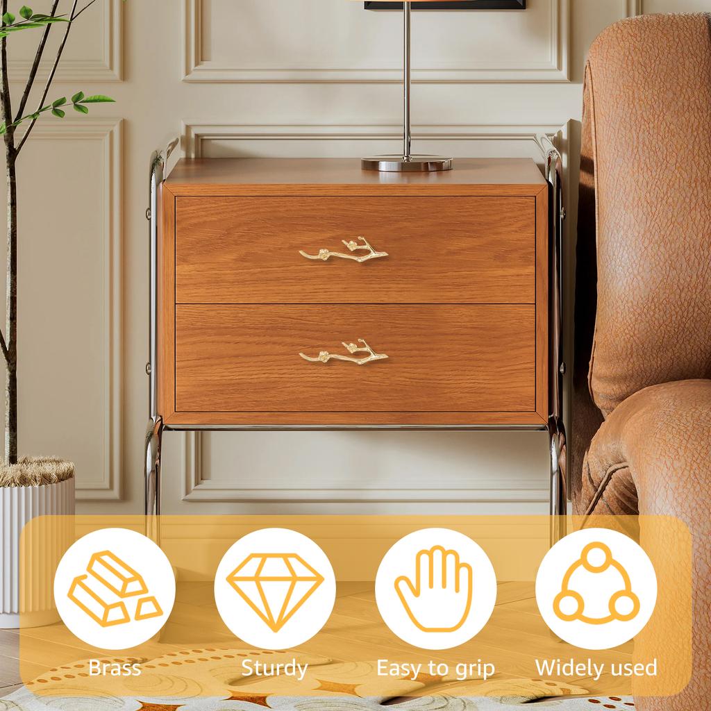 Латунные мебельные ручки-кнобы, ручки-скобы в форме цветка и ветки, декоративные ручки-кнобы для шкафа, ящика, комода, золотые ручки-кнобы