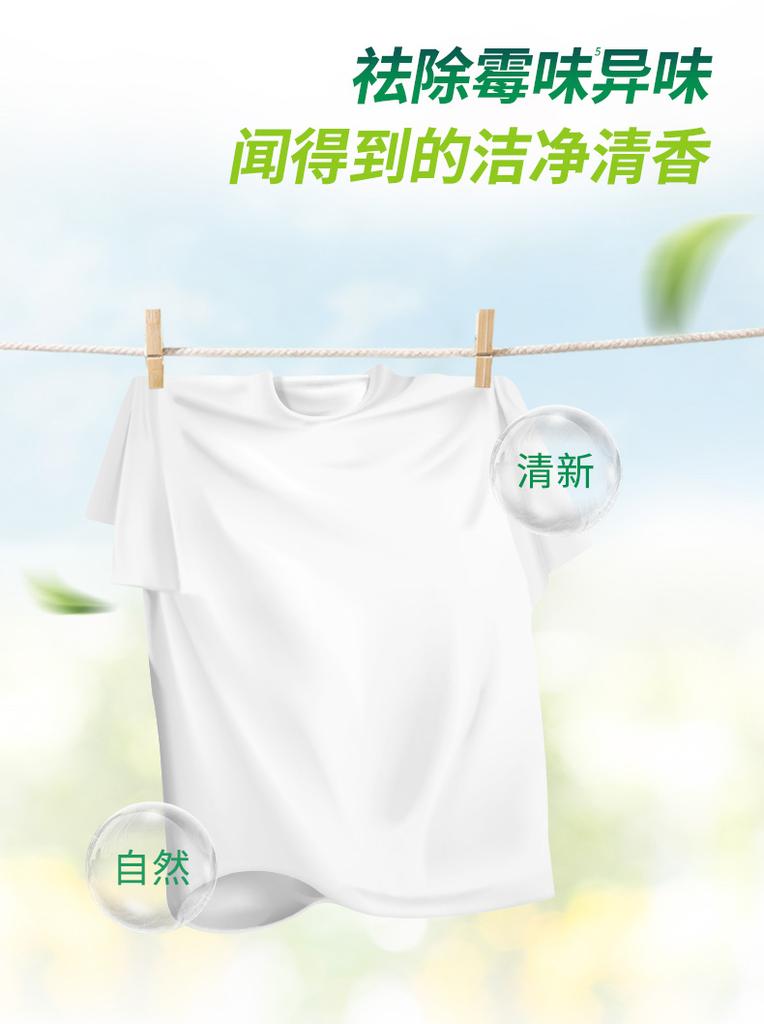 LA Aerobic Laundry Detergent, Pine Wood Fragrance, 6kg/Bottle, Sterilization and Mite Removal (3kg * 4 Bottles)