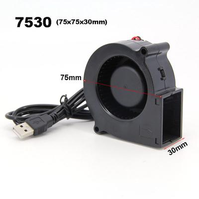 5 В USB DC 7,5 см 7530 75x30 мм Воздушный турбовентилятор охлаждающий вентилятор Портативный вентилятор для барбекю со скоростью для кемпинга на открытом воздухе и приготовления пищи