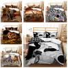 Animal Bedding Boys' Down Duvet Covers Pillowcases 2/3pc Full-size 3D Printed Comfort Cover Set Single Bed Double Bed Gift