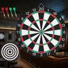 NOELAMOUR Small Includes 4 Home Use Indoor Beginners 12-inch Dartboard, Double-Sided, Darts, Set, Practice,