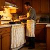 Cotton Blend Stove Cover Skirt Charming Farmhouse Stove Skirt Rustic Oven Curtain  Kitchen Decor