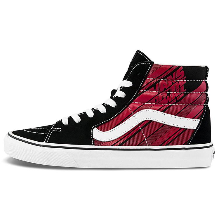 Vans SK8 Hi Ретро Повседневные скейт-туфли Унисекс Черный Красный VN0A4U3C2C5