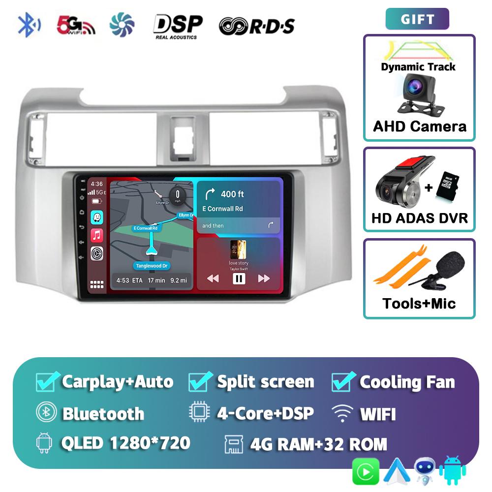 Android 14 Carplay Car Radio для Toyota 4Runner 4 Runner 2014 2015 2016 2017 2018 2019 Мультимедийный видеоплеер GPS 2Din Stereo