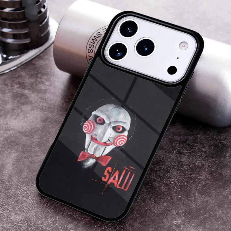 Saw Jigsaw Puppet Phone Case For iPhone 17,16e,15,14,13,12,11,Mini,Pro,MAX soft Silicone Cover