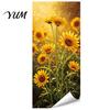 Large Trash Can Personalized Skins Floral Stickers, Waterproof Self?Adhesive Bin Decals, Vintage Flower Pattern Decor Self Adhesive Stickers