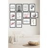 Decorated Mdf Painting Set 12 Pieces 3 Mm - Wall Decoration For Islamic Living Room Living Kitchen Room