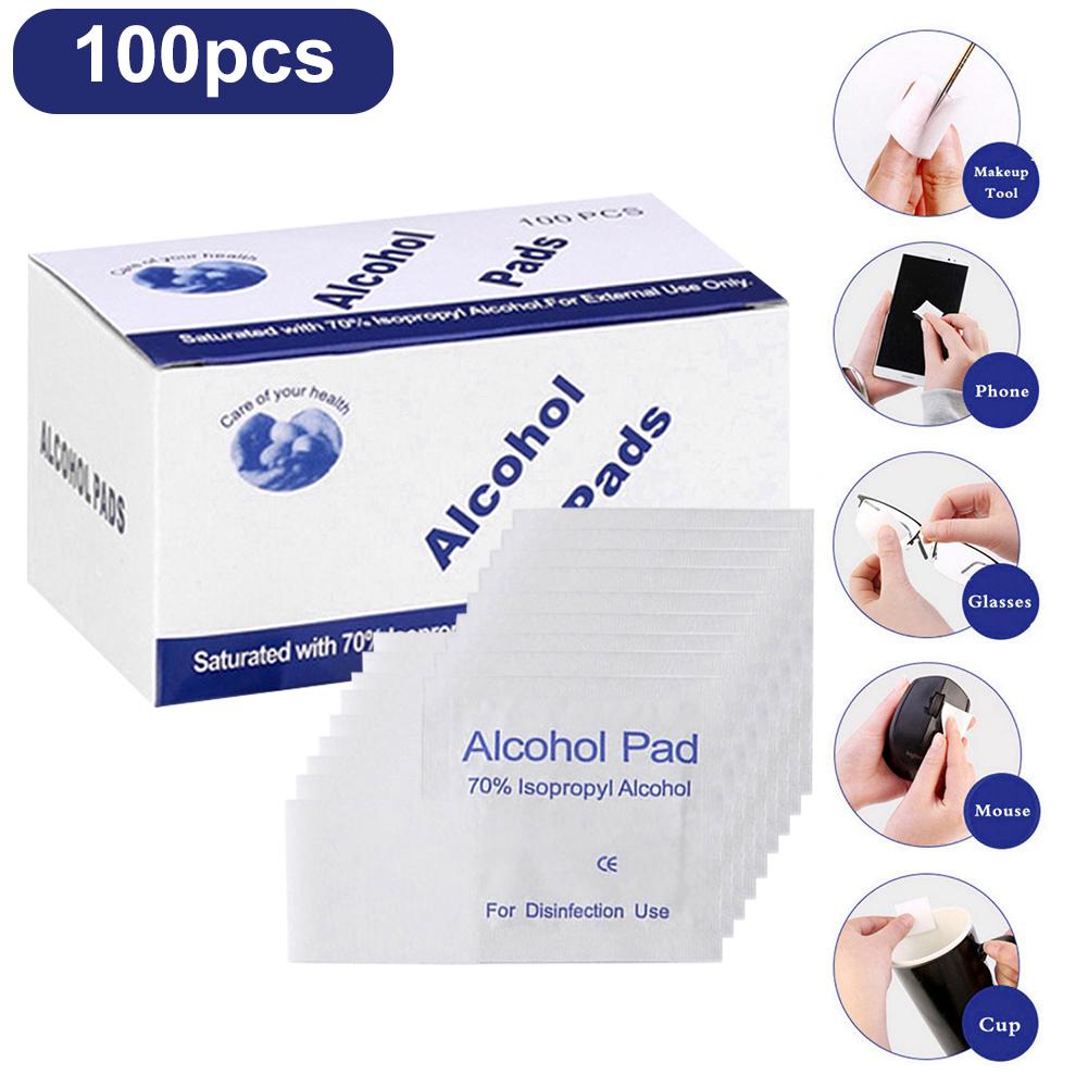 100Pcs Box Disposable Wet Wipe Pad Independent Packaging Mobile Phone Tableware Cleaning Supplies