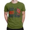 Unisex WoUnisex Graphic Print RO RO Norway Viking Row football Tee T Shirt 100 Cotton Tshirts Clothing