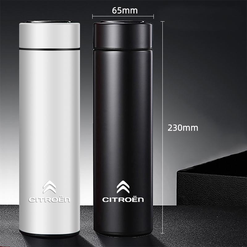 500ML Car Vacuum Cup Thermos Mug 304 Stainless Steel For Citroen e-C3 e-C4 X C5X C3 C4 Cactus Picasso C-Crosser C1 C-Elysee C2