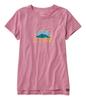 LL Bean Everyday Sunsmart Футболка с коротким рукавом, американский размер, цвет Rose Shadow Katahdin 1000216974, женская, с графическим принтом, посадка обычная, L, с логотипом, многоцветная,