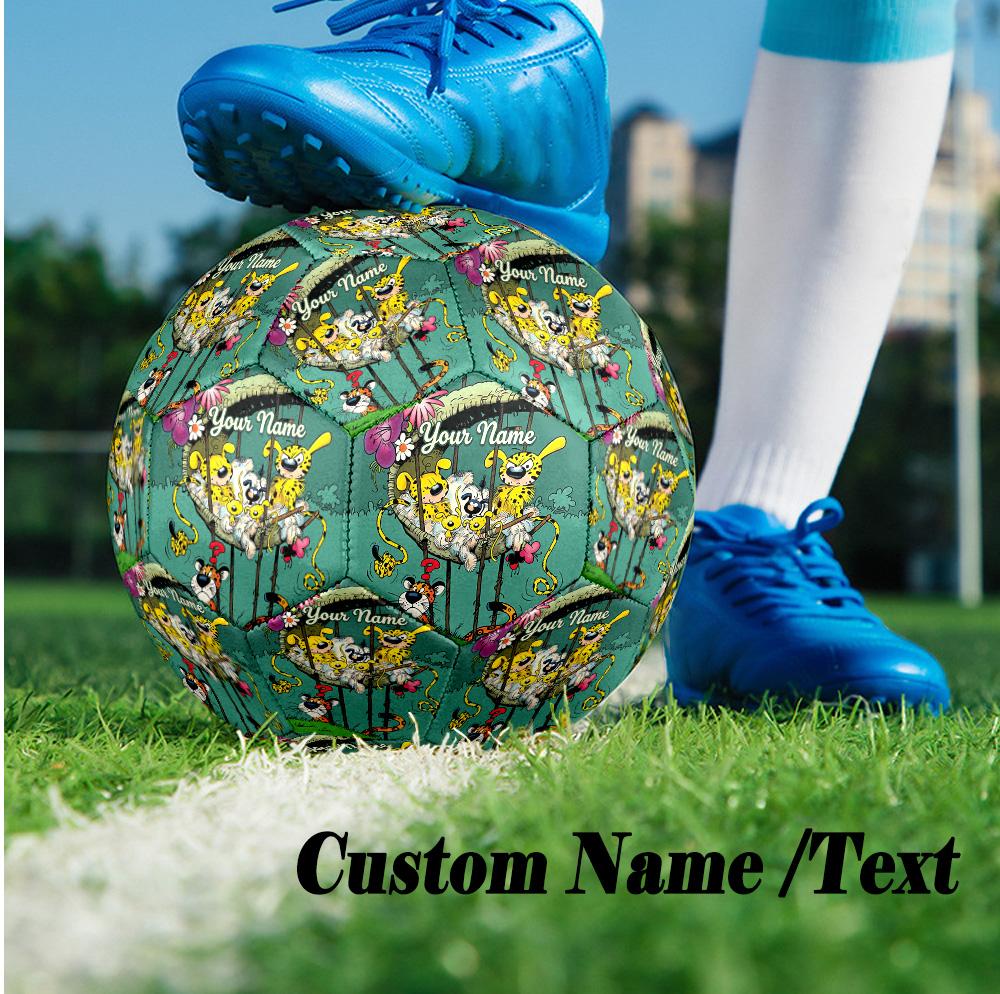 Custom Text Size 5 Soccer Ball, Standard Match Football For OutdoorMarsupilami