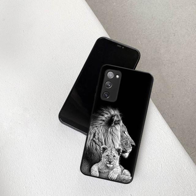 Черный силиконовый чехол для телефона с рисунком супер льва для Samsung Note 20 Ultra 10 9 8 Galaxy S20 Fe S21 S22 5g S10 Plus, матовый мягкий чехол