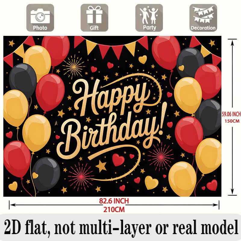 Party Backdrop Balloon Flat Golden Hanging Photo Booth Decor Birthday Party Decor
