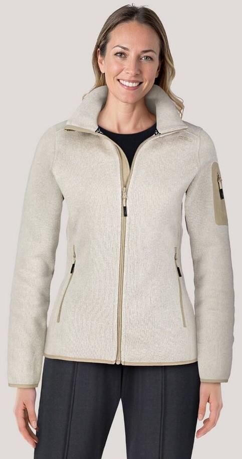 Jacket CMP Woman Fleece Jacket (3H14746) Melange Knit Jacket Fleece Jacket (3h14746-04xt) Vanilla-white