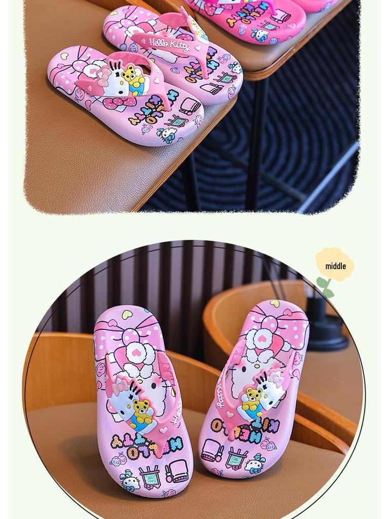 Очаровательные нескользящие шлепанцы для девочек 2-8 лет – Мягкие летние сандалии для дома или пляжа