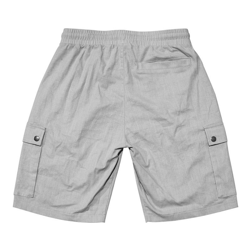 Тактическая рабочая одежда для активного отдыха, летние мужские повседневные шорты из бамбукового льна для пляжа