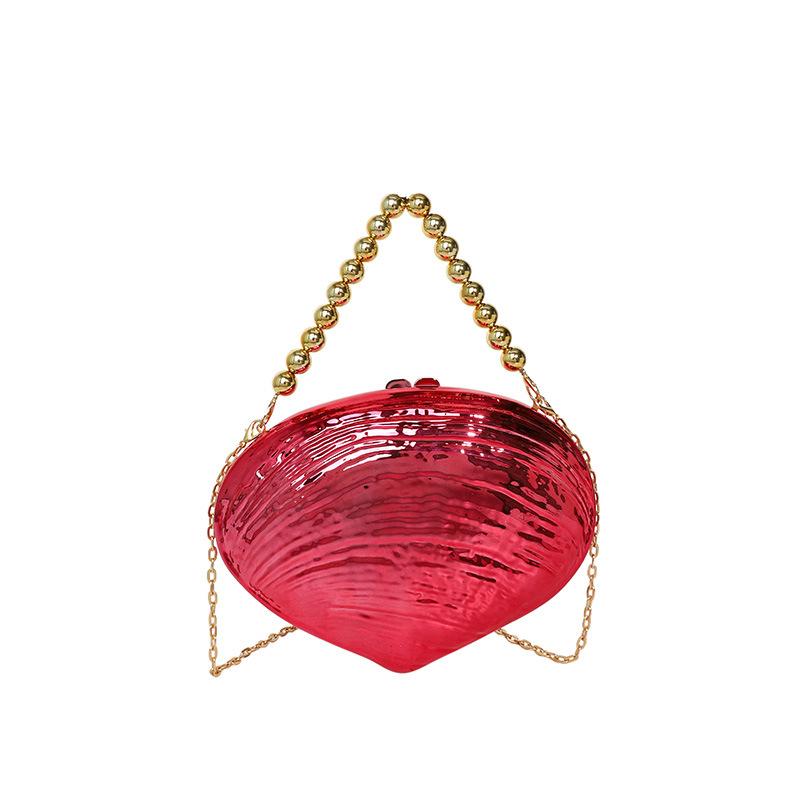 2025 Women's New Style Single-Shoulder Crossbody Bag Irregular Shell Acrylic Bag Fashion Wedding Dinner Clutch