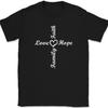 Love Faith Hope Family T-Shirt Christian Bible Jesus God Praise Worship Tee