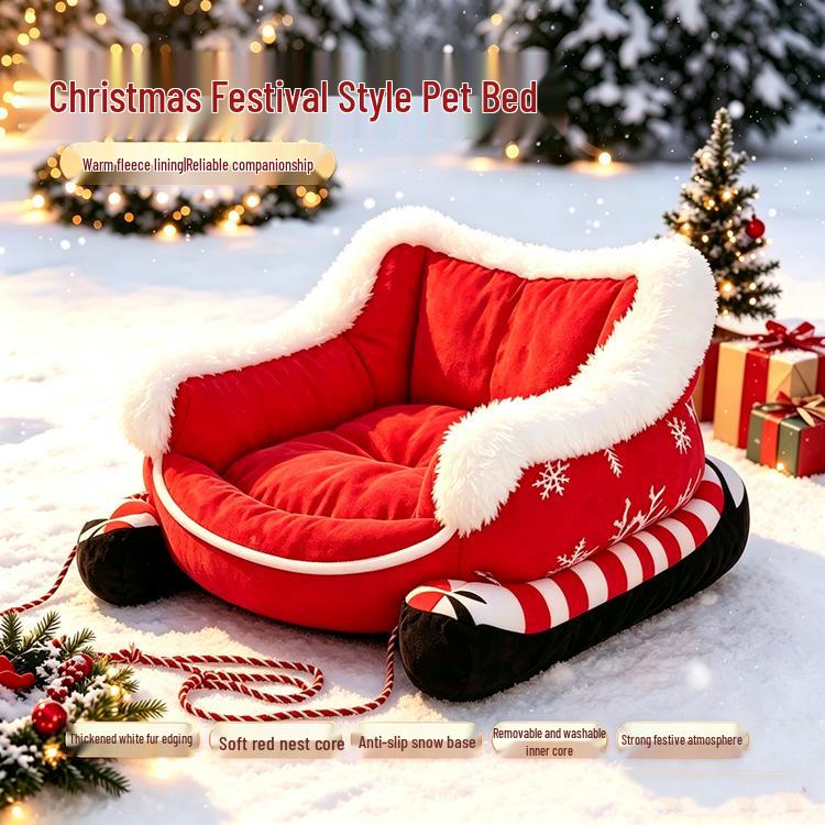 Four Seasons Washable Pet Sofa: Winter Mat & Dog Bed