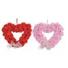 Венок в форме сердца 14 дюймов Венок с сердечками ко Дню святого Валентина Венок из роз на день рождения В помещении Свадьбу Вечеринку у входа