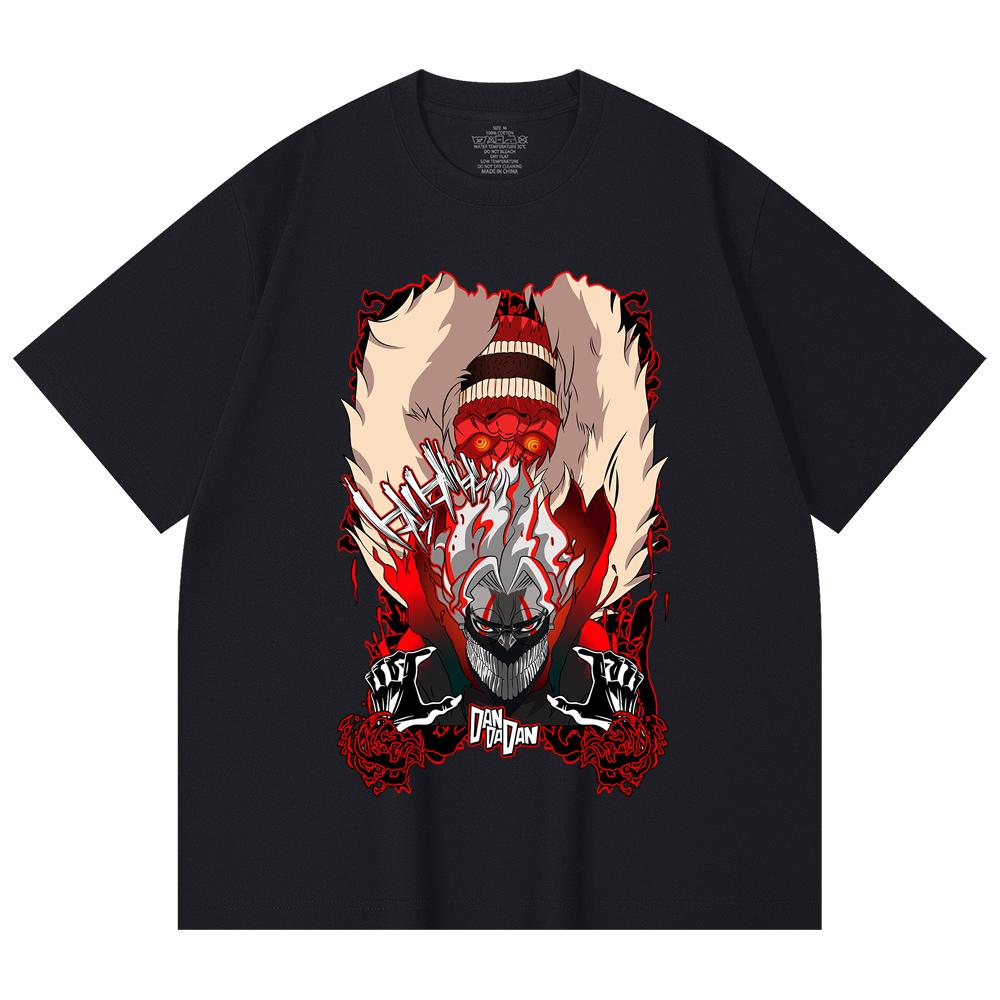230 Gsm 100% Cotton Dandadan V34 Okarun Turbo Print Unisex Heavy Cotton T Shirt