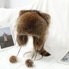 Winter Hat Cute Raccoon Shape Thermal Hat Warm Soft Comfortable Ear-covering Headwear for Adult Children
