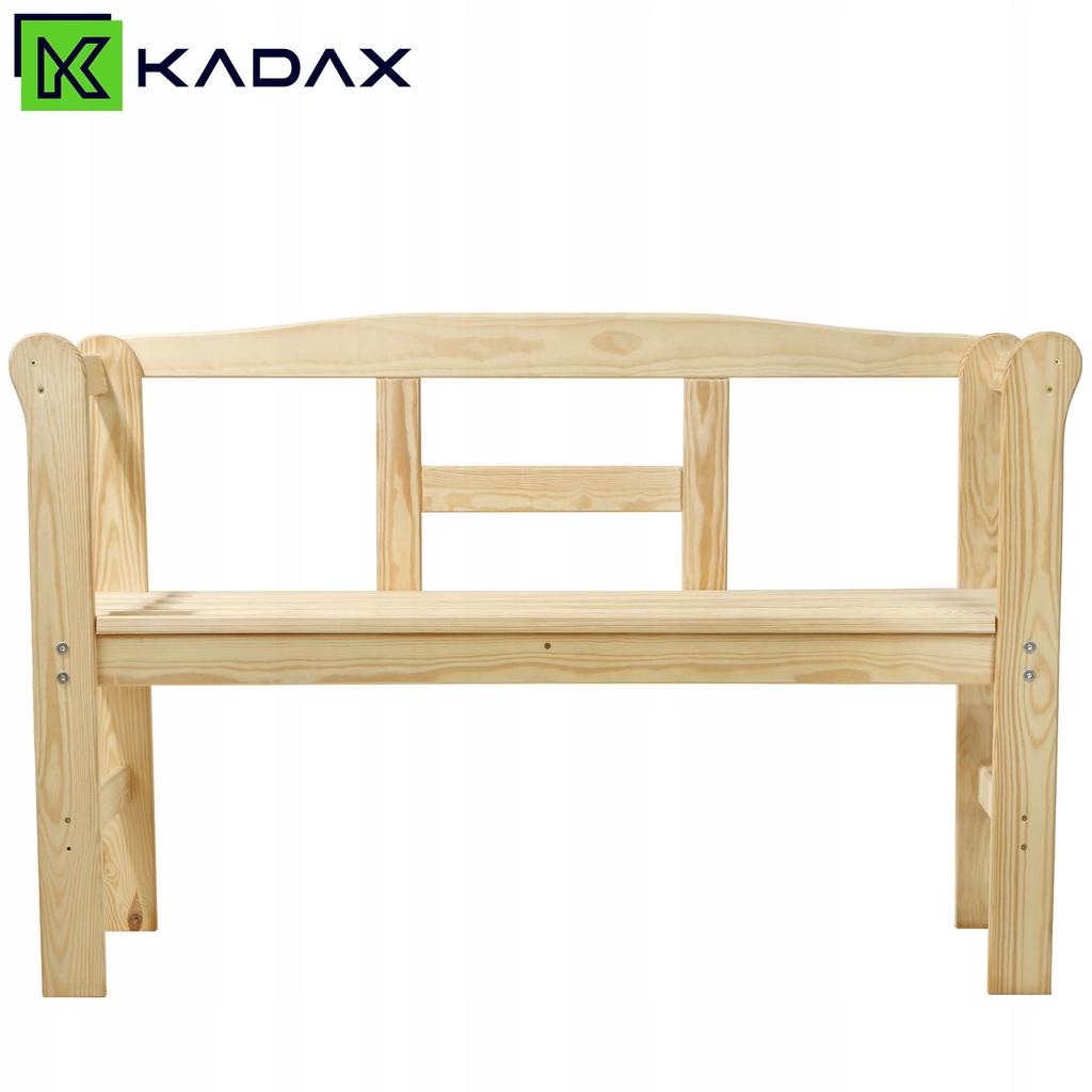 KADAX Садовая скамейка со спинкой деревянная парковая 119 см терраса сад