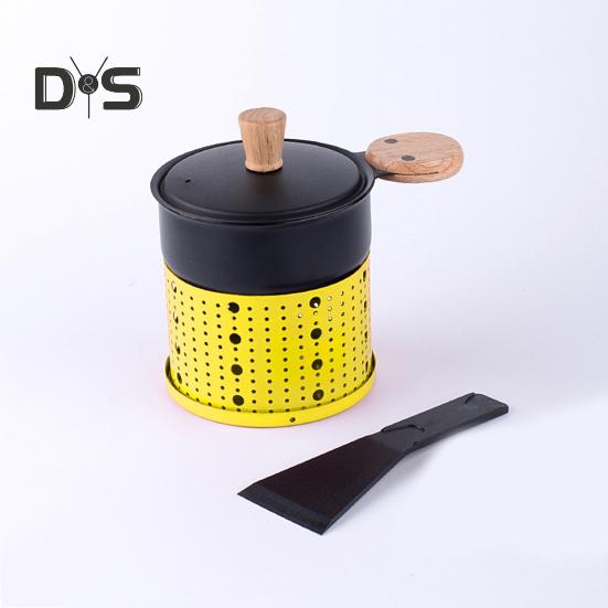 Портативная сырная печь с подсвечником и лопаткой, экономящая место, простая и элегантная плавильная печь для сыра, многофункциональная сковорода-жаровня