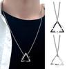 Men Necklace Triangle Square Pendant Necklace Dating Work Party Versatile Style Necklace