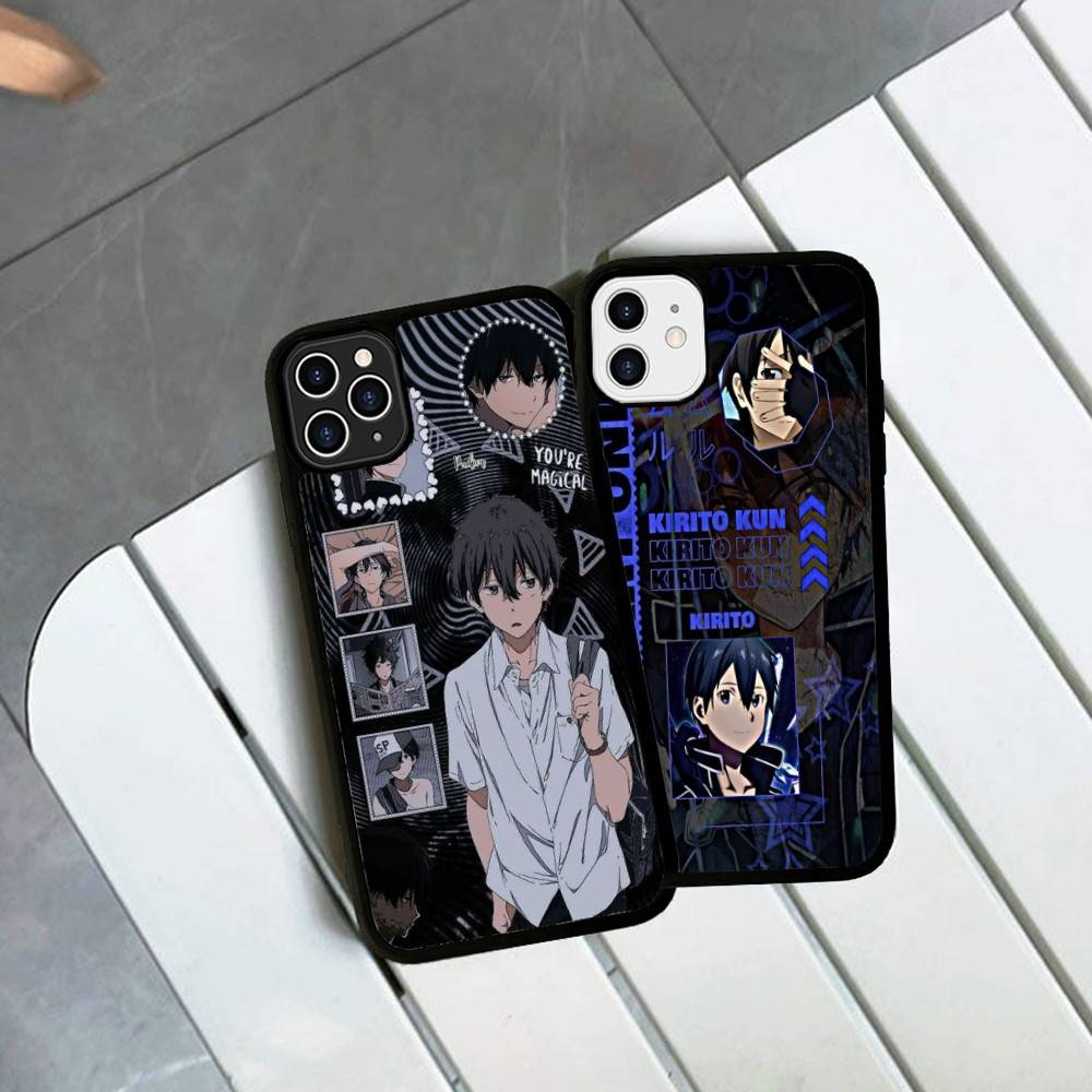 Чехол для телефона Sword Art Online из аниме для iPhone 16 15 14 13 12 11 Pro Max Plus Ударопрочный Жесткий чехол из ТПУ+ПК