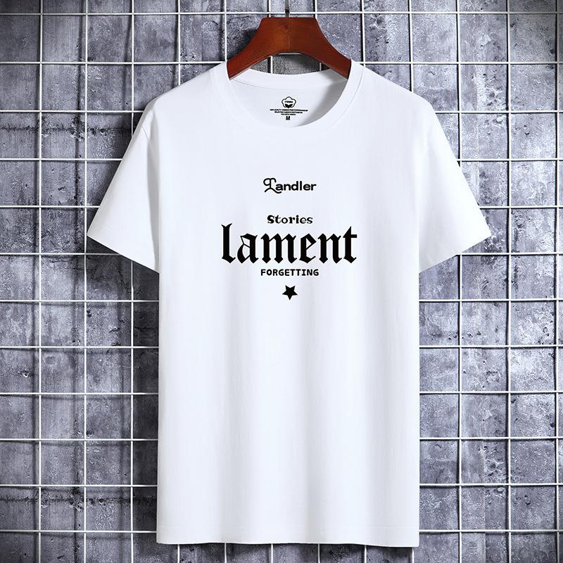 Lament Printed Man Fashion Tee Short-sleeved Pure Cotton T-shirt