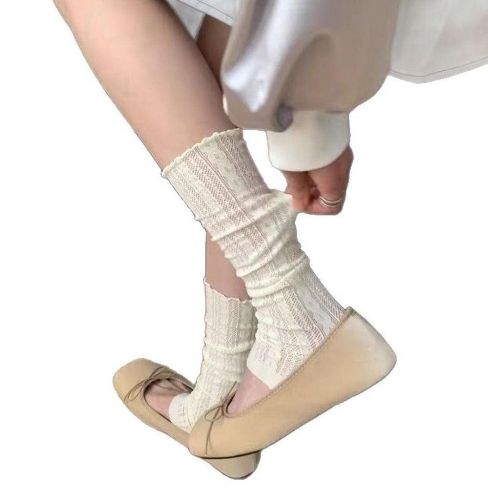 Sleeve Cover Mesh Leg Warmers Kawaii Style Boot Cuffs Thin Socks Casual Lace Leggings Women Wear