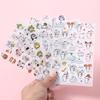 6sheets /Bag Cute Cartoon Children Stickers Transparent Pvc Stickers Waterproof Stickers Creative Bagged Animal World Stickers