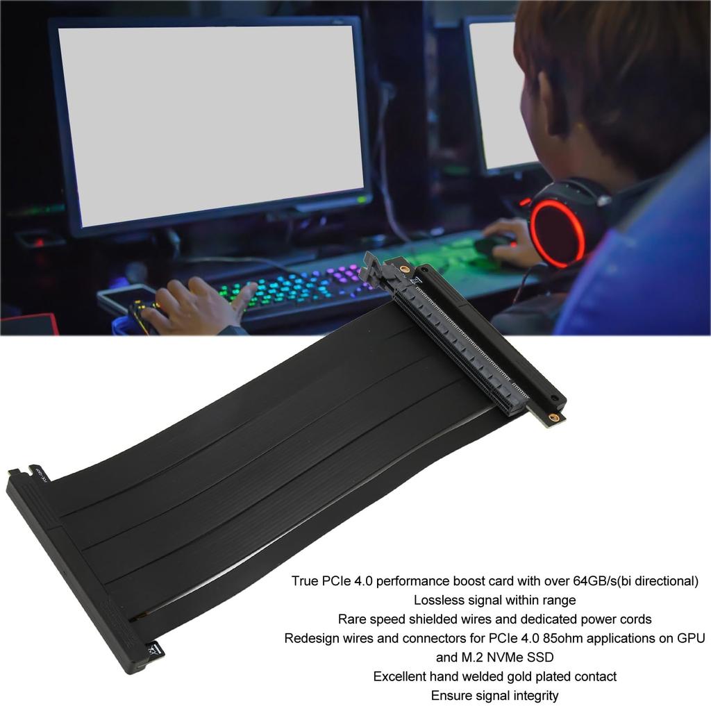 Двойной обратный Ultra PCIE4 16 Riser высокоскоростной видеокарты расширение PCIE Strix Riser кабель для Game Shield вертикальный Cryfoktgcuf6xm034 кабель, кабель,