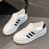 Little White Shoes Women's Spring New Leather Platform Casual Shoes Versatile Low-top Panda Shoes Sports Shoes Student Board Shoes