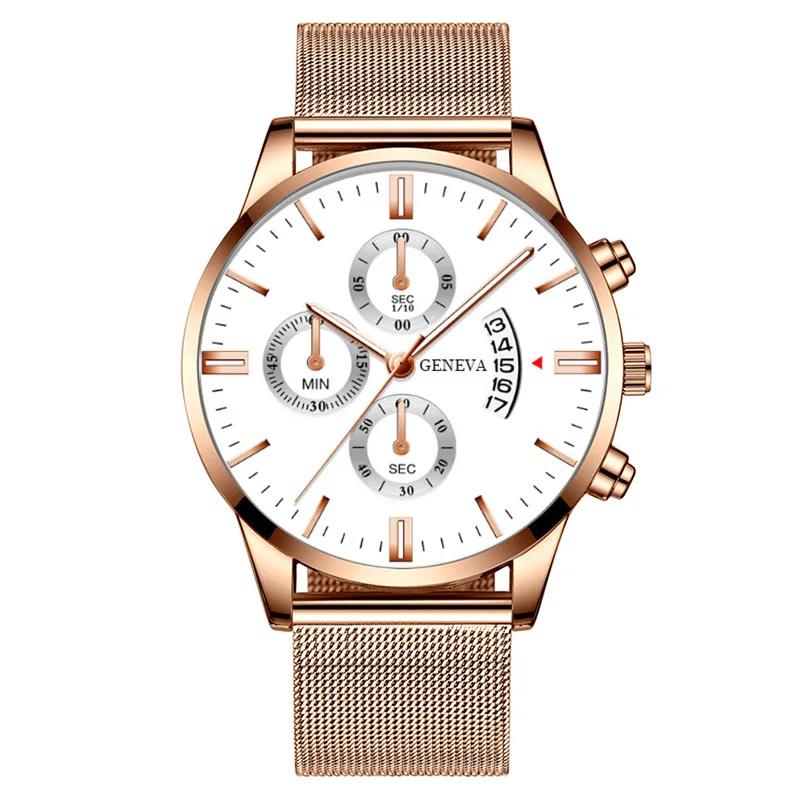 Men's Quartz Watch Brand Fashion Stainless Steel Strap Watch Waterproof Men's Watch for Outdoor Activities Anyone