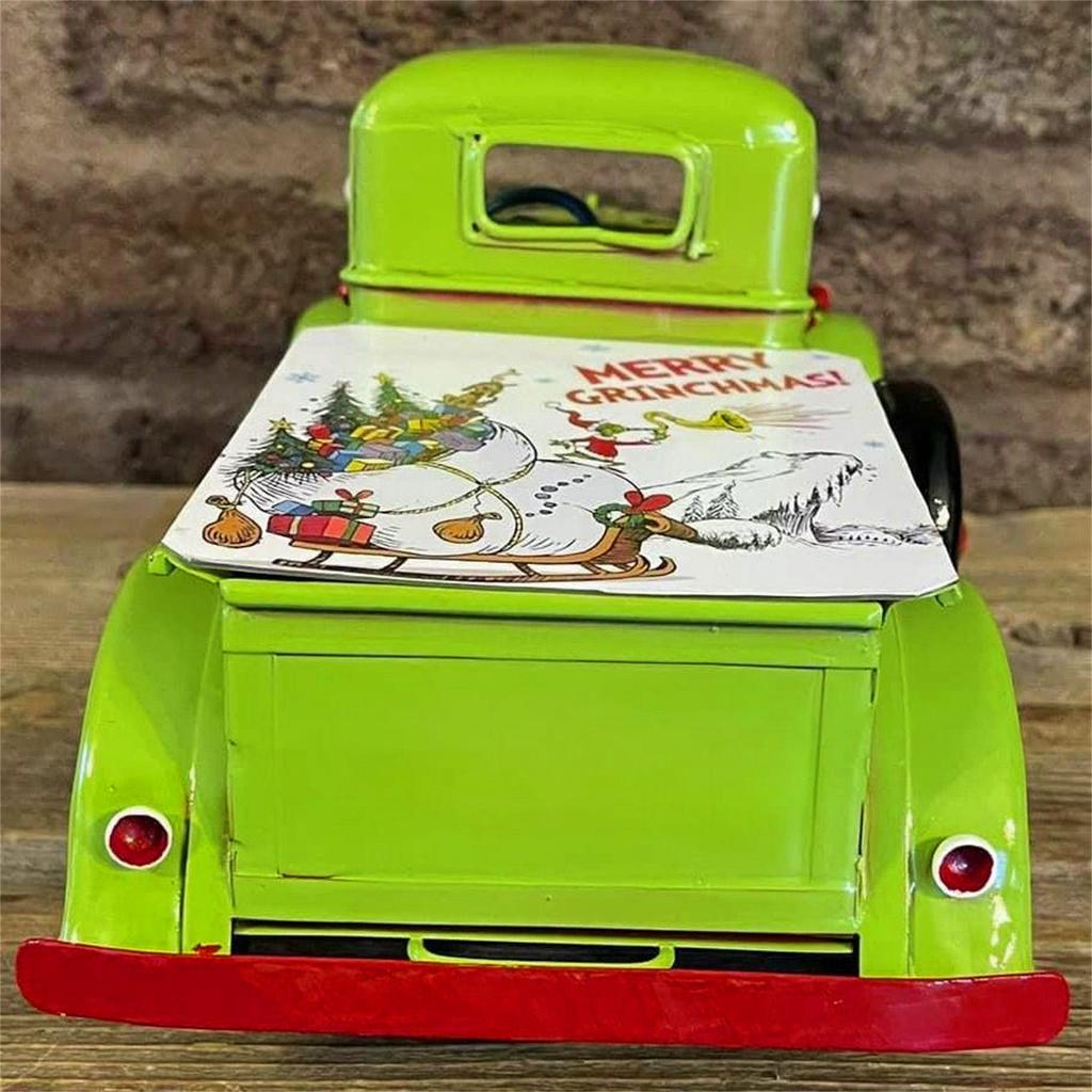 Зеленый Фермерский Грузовик Рождественский Декор Маленький Рождественский Декор Грузовика Ферма Винтаж Зеленый Пикап