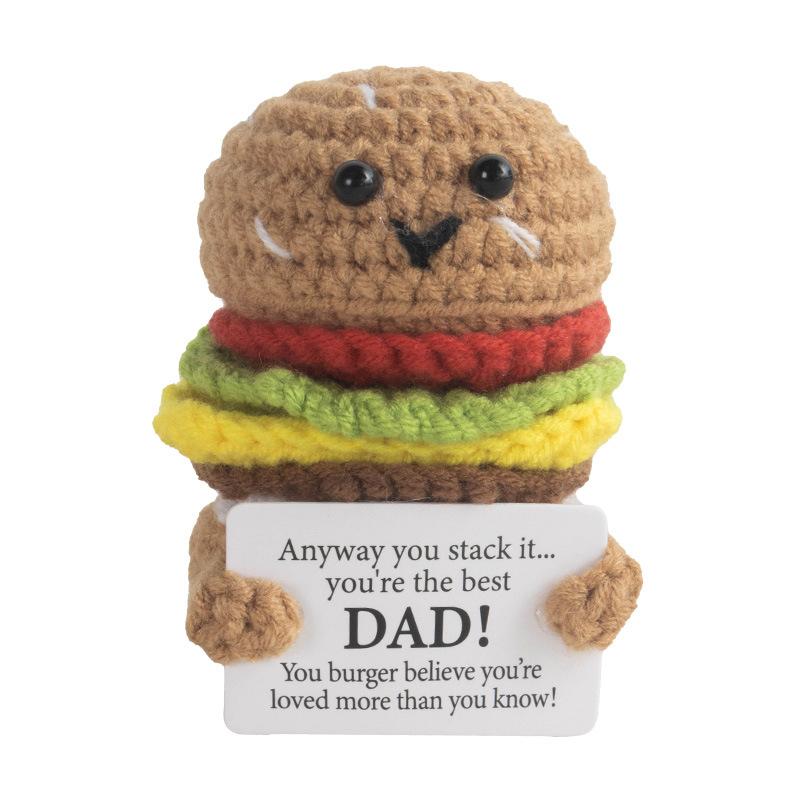 Funny Crochet Avocado Handmade Ornaments Emotional Support With Card Desktop Ornament Handmade Knitte Avocado Gift Home Decor