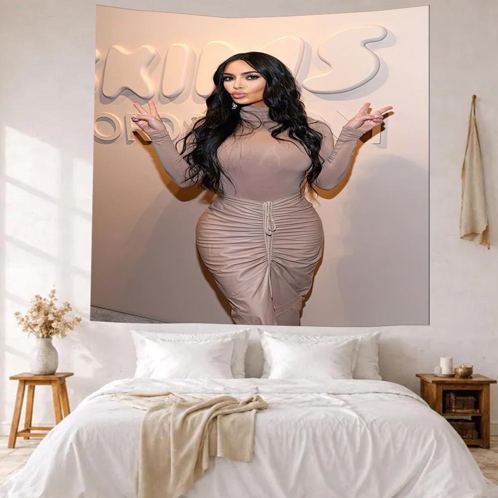 Kim Kardashian1 Wall Decor Tapestry Art For Pet Memorial Birthdaywedding Party Backdrop Family Gift