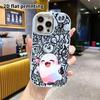 Phone Case: 2D flat design suitable for iPhone 18 17 16 15 14 13 Pro protective case, couple style, gradient little ghost, Christmas and Halloween gif