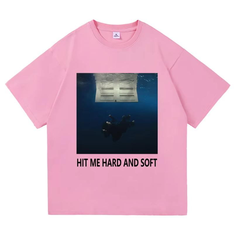 Билли Айлиш Hit Me Hard and Soft The Tour Live in 3D Футболка 2026 Лето Новая Унисекс Женская Хлопковая Оверсайз Футболка Y2K