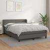 3127191 vidaXL Divan Bed with Mattress Grey 140x190 Cm Faux Leather