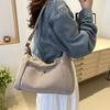 Chic And Spacious Black Canvas Tote Bag For Daily Commute And School