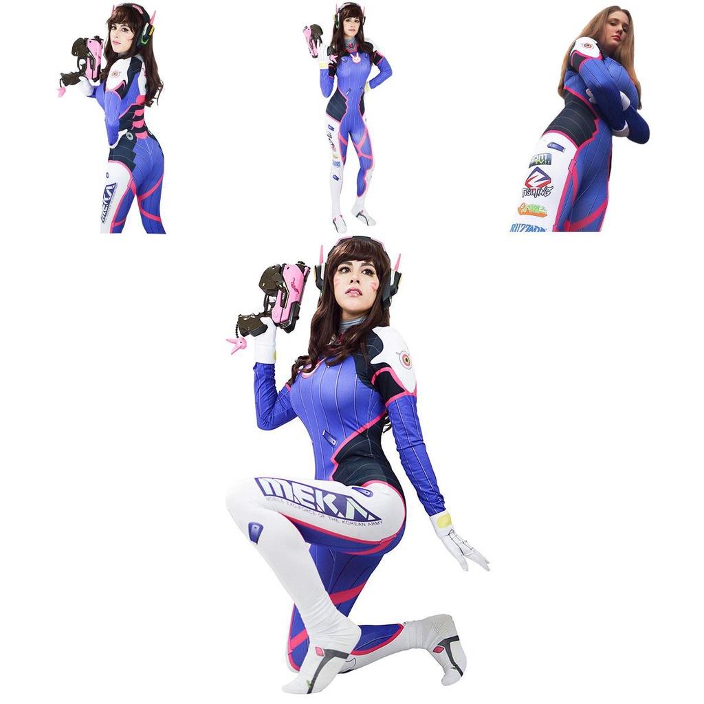 Костюм для косплея D.va из Overwatch, комбинезон для женщин, премиальный полиэстер для комфорта и долговечности