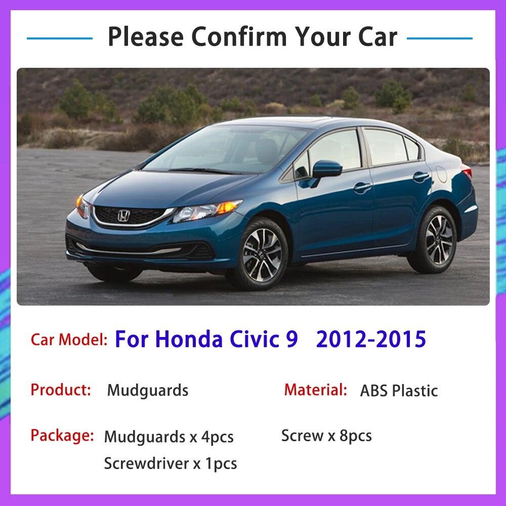 For Honda Civic 9 9th Gen FB Sedan 2012 2013 2014 2015 Car Fender Mudguard Mud Flaps Guard Splash Flap Car Accessories