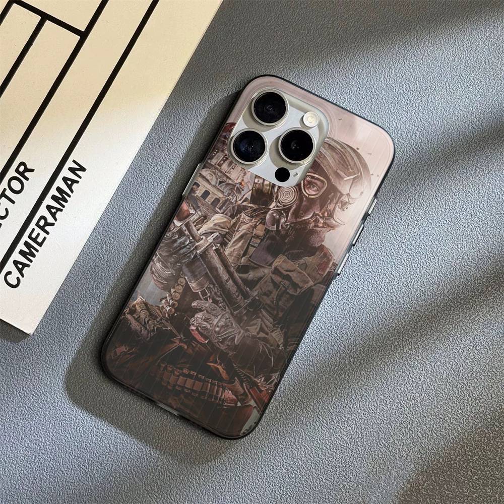 Постапокалиптическая игра Metro 2033 для iPhone 16 15 14 13 12 11 17 Pro Max Plus Волна Гофрированный чехол для телефона Противоударная крышка